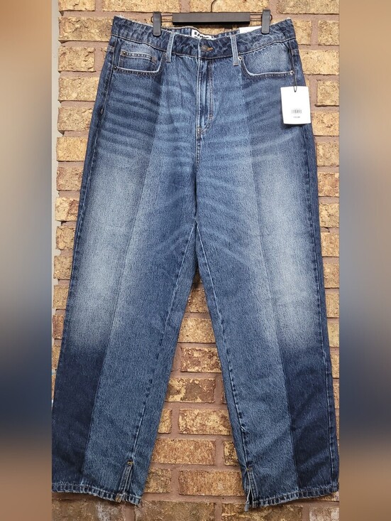 KBB by Kahlana Denim - KBB by Kahlana High Rise Straight-Leg Two Tone Denim Cotton Jeans Size 14 NWT